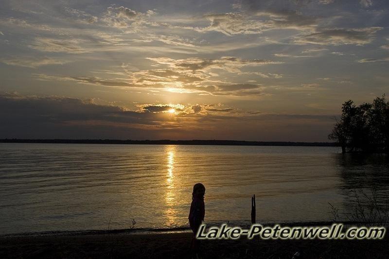 Photos of a Lake Petenwell Sunset on a Sandy Beach!